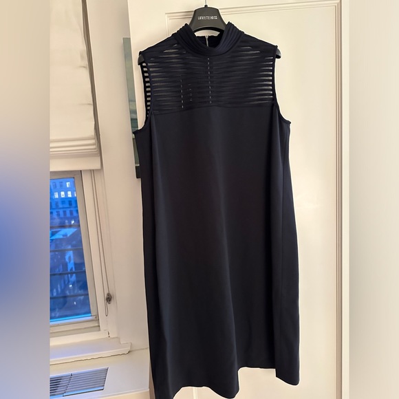 Lafayette 148 Mod Sheath Dress in Ink NWT - L - Picture 2 of 9